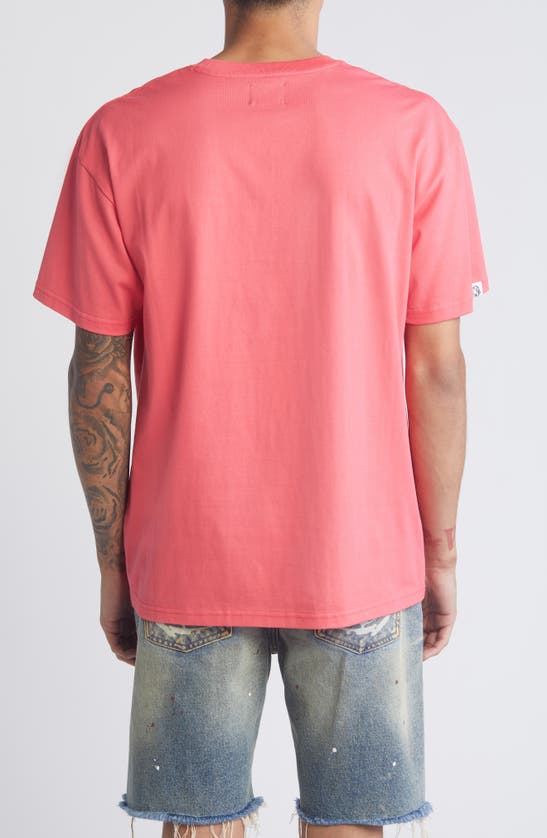 Shop Billionaire Boys Club Small Arch Logo Cotton Graphic T-shirt In Rouge Red