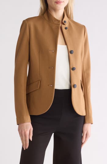 Rag & Bone Slade Brushed Wool-jersey Blazer In Camel