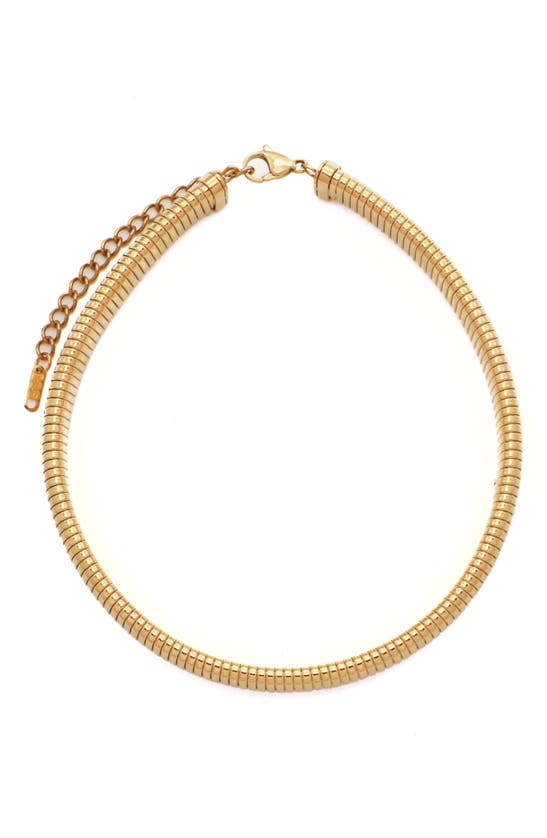 Shop Petit Moments Slinky Chain Choker Necklace In Gold