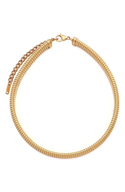 Slinky Chain Choker Necklace in Gold
