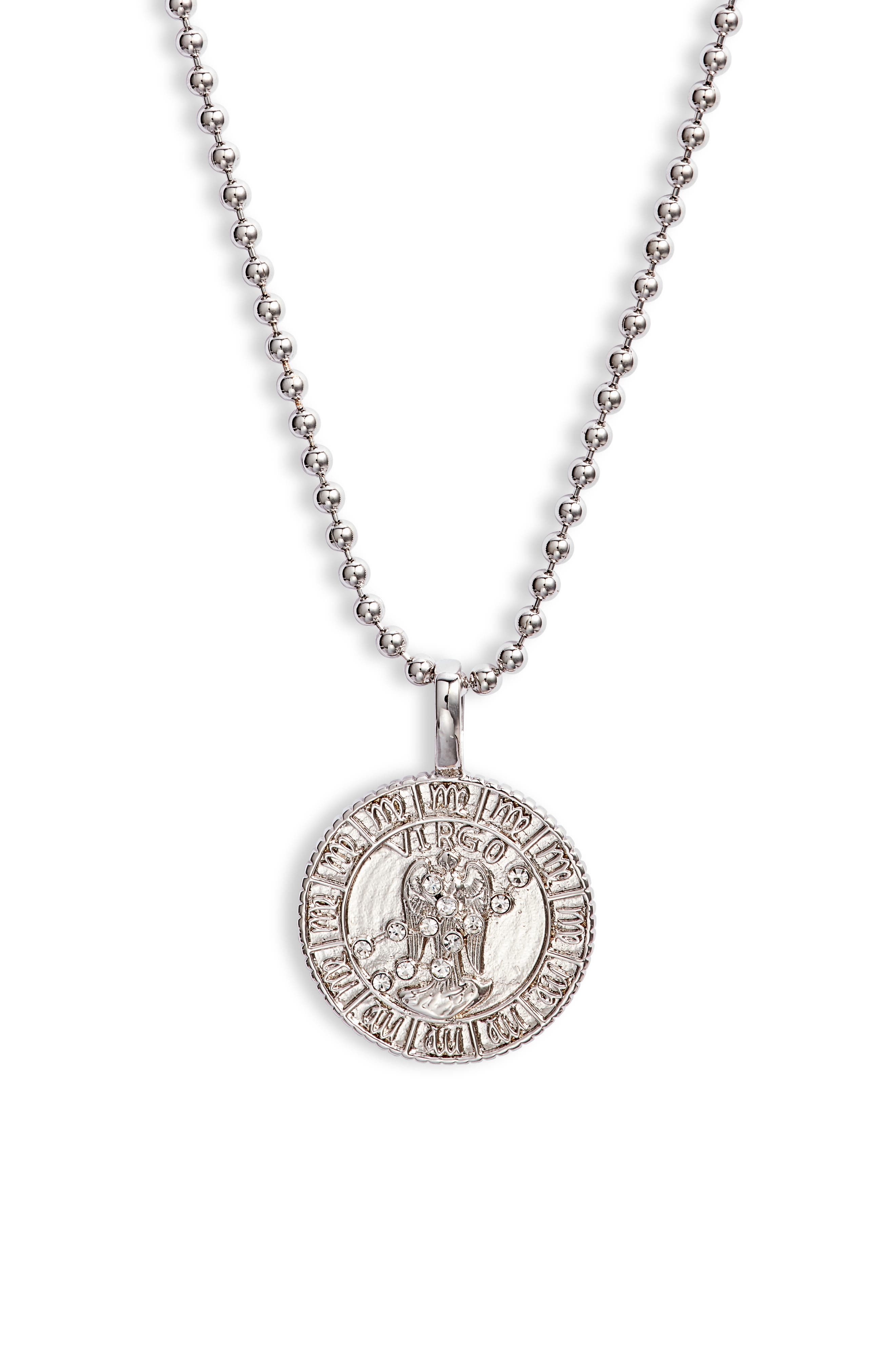Melinda Maria Zodiac Pendant Necklace In Silver- Aries
