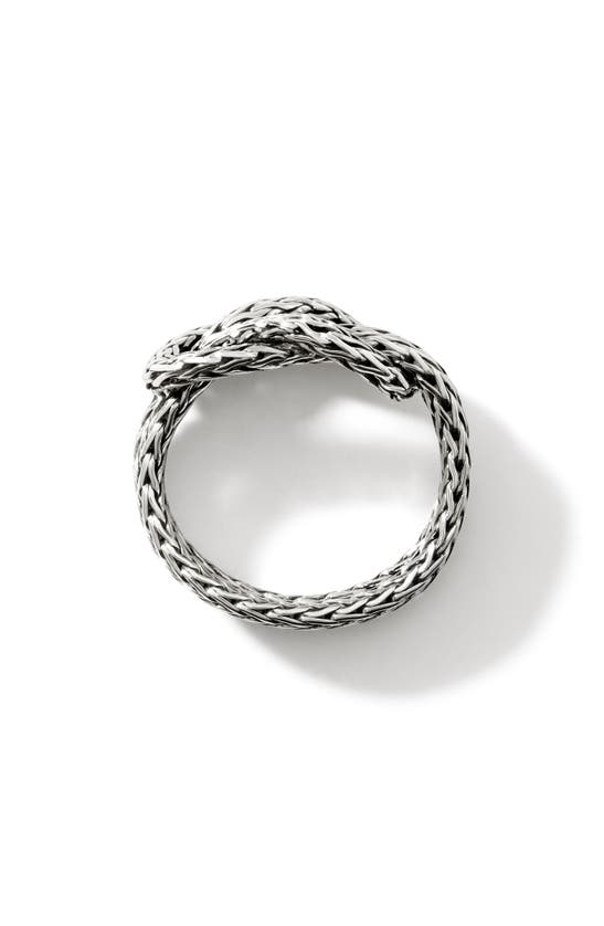 Shop John Hardy Love Knot Chain Ring In Silver