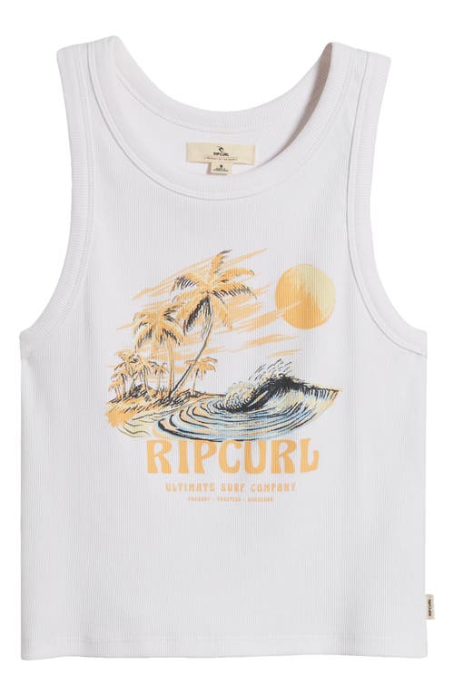 Rip Curl Seabreeze Rib Graphic Tank In White
