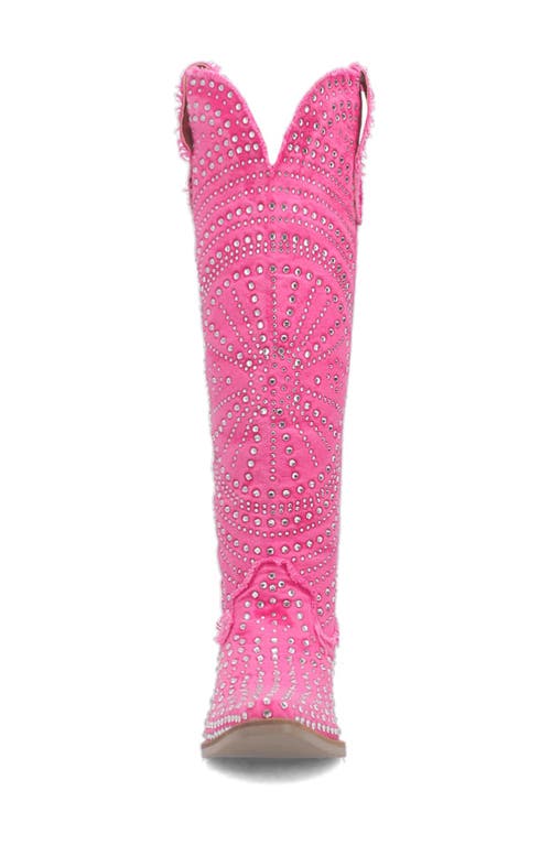 Shop Dingo Honkeytonk Honey Knee High Denim Boot In Pink