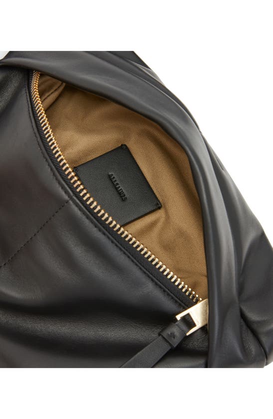 Shop Allsaints Colette Leather Crossbody Bag In Black Quilt