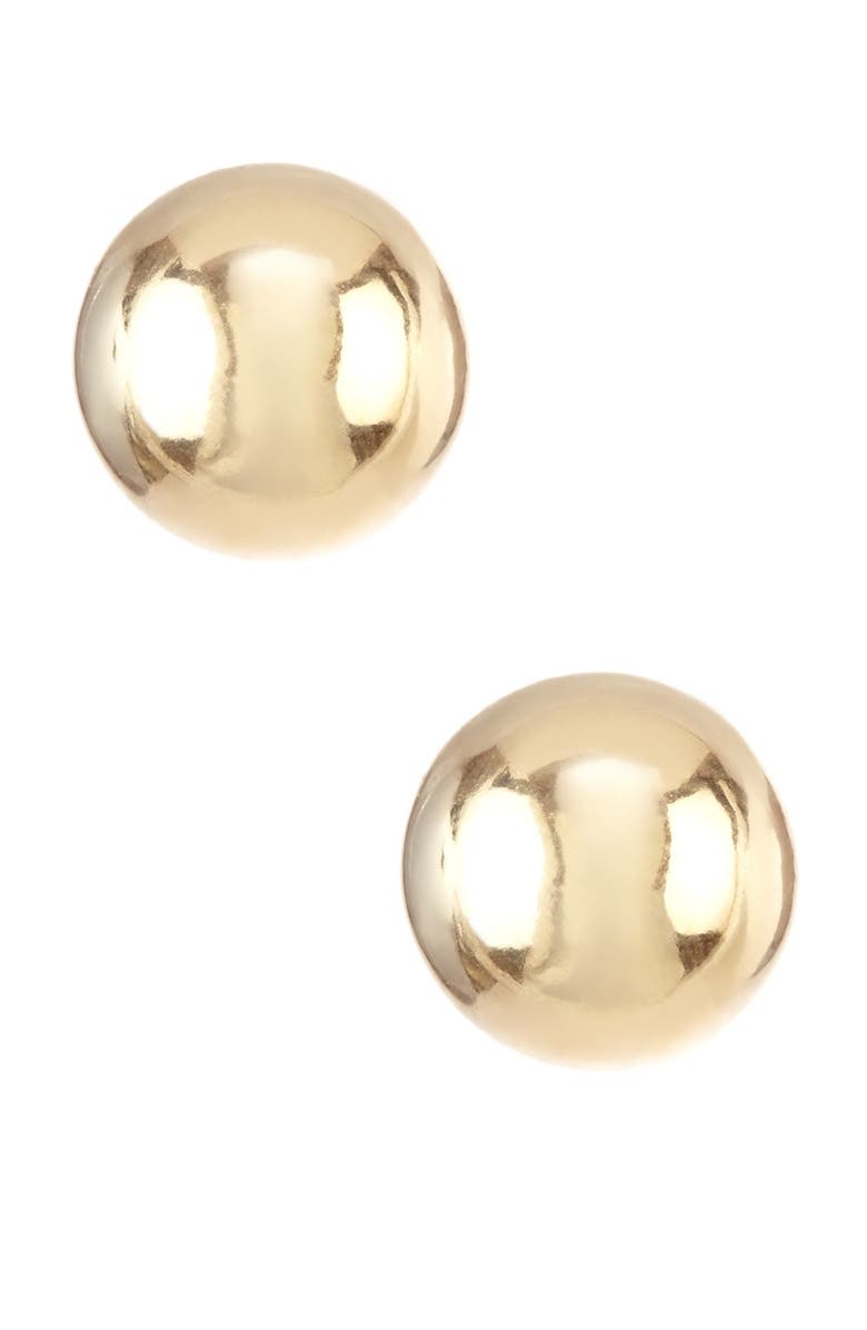 CANDELA JEWELRY 14K Yellow Gold 5mm Polished Ball Stud Earrings, Main, color, gold