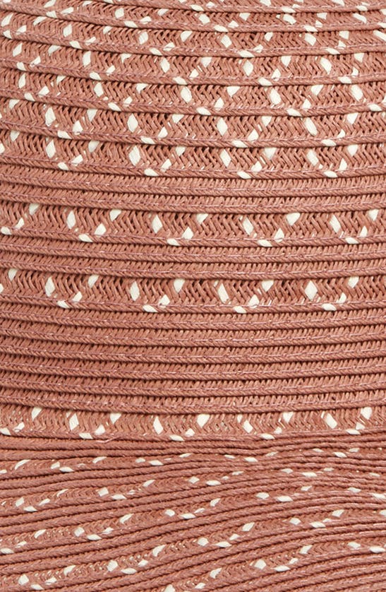 Shop Nordstrom Rack Patterned Straw Floppy Hat In Pink Combo