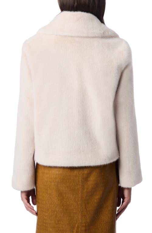 Shop Bernardo Short Faux Fur Coat In White