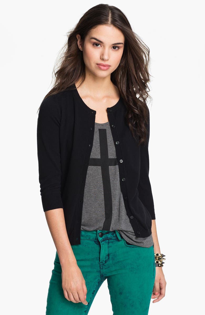 BP. Classic Crewneck Cardigan, Main, color, 001