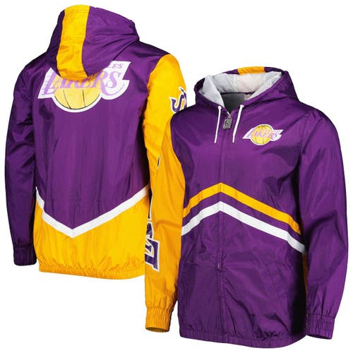 Men's Mitchell & Ness Purple Los Angeles Lakers Undeniable Full-Zip Windbreaker Jacket