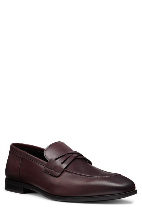 Stuart Weitzman Simon Crisscross Loafer In Bordo