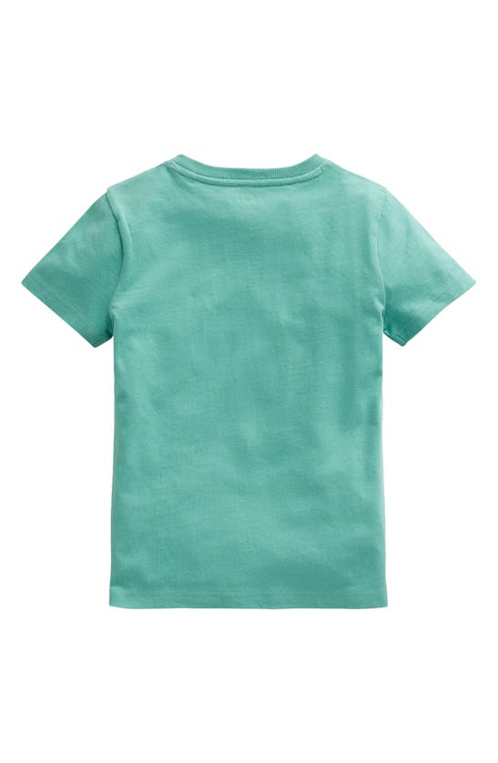 Shop Mini Boden Kids' Appliqué Grasshopper Cotton T-shirt In Corsica Blue Grasshopper