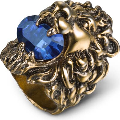 Gucci Crystal Lion Head Ring