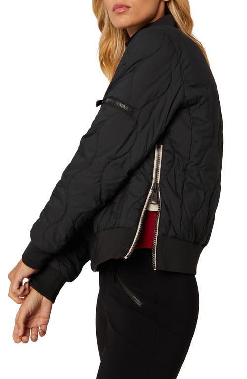 Alp N Rock Metro Water Repellent Quilted Bomber Jacket In Black