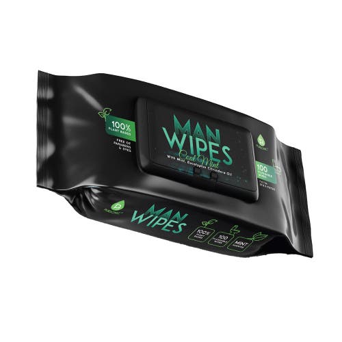 Pursonic 12 Pack Of Flushable Man Wipes In Black