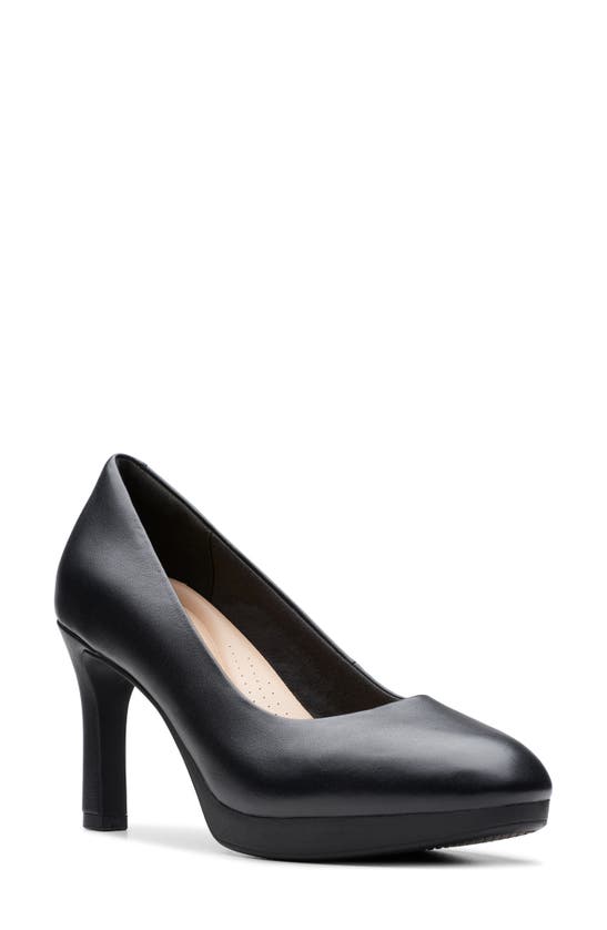 Shop Clarks Ambyr Braley Pump In Black Leather