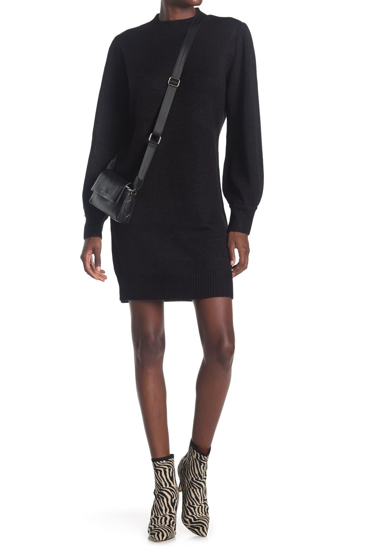 black tunic sweater dress