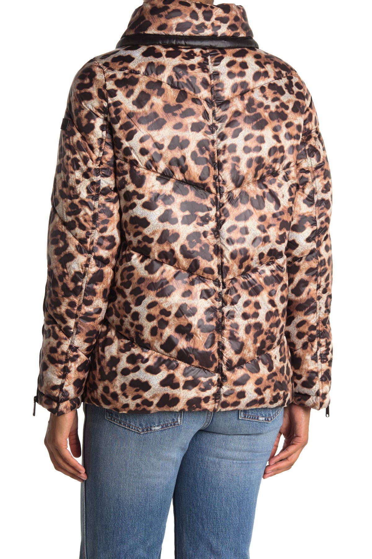 leopard puffer jacket