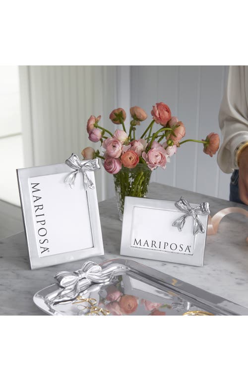 Mariposa Bow Picture Frame In Silver