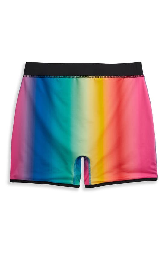 Shop Tomboyx 4.5-inch Reversible Swim Shorts In Melting Rainbow