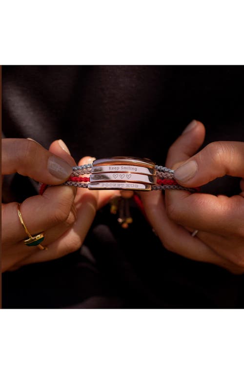 Monica Vinader Engravable Linear Friendship Bracelet In Rose Gold/mink