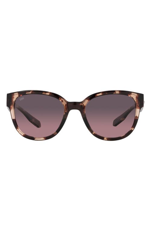 Salina 53mm Gradient Polarized Rectangular Sunglasses in Tortoise