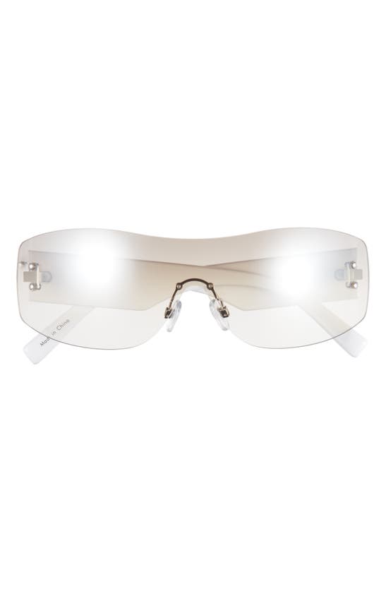 Bp. Shield Sunglasses In Silver