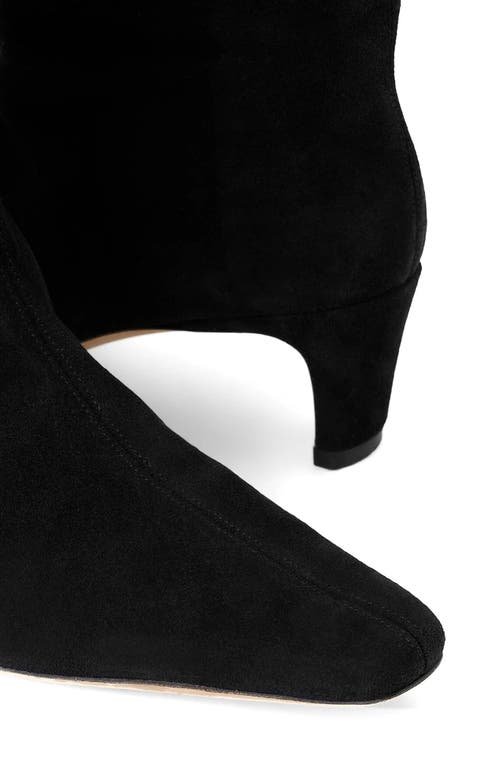 Staud Wally Suede Knee-high Boots In Black Suede