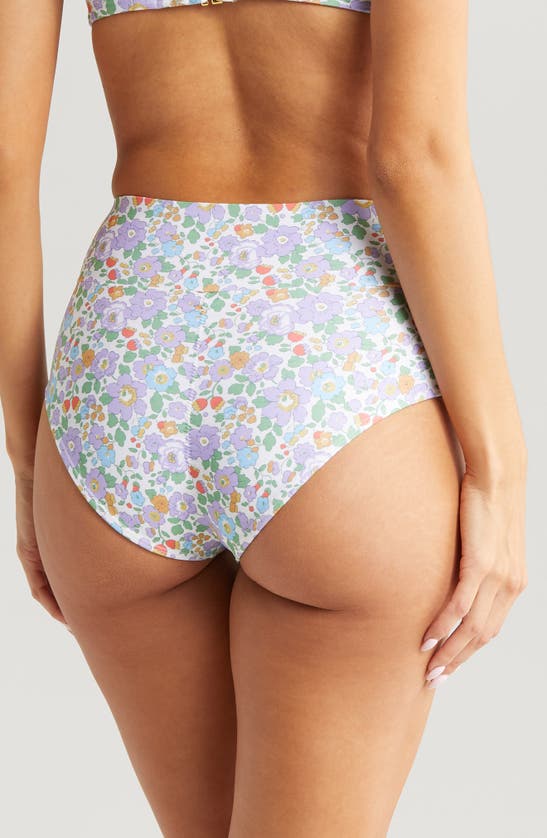 Montce X Liberty London Lulu Floral Print Bikini Bottoms In Betsy