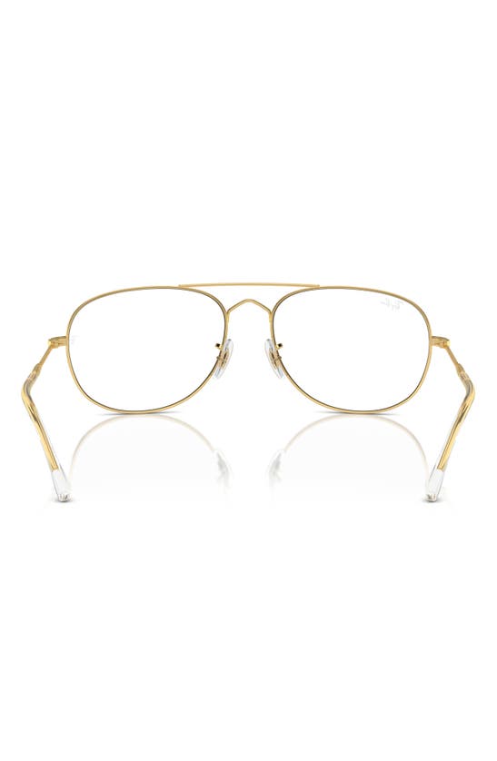 Ray Ban Bain Bridge 60mm Polarized Pillow Aviator Sunglasses In Gold Grey