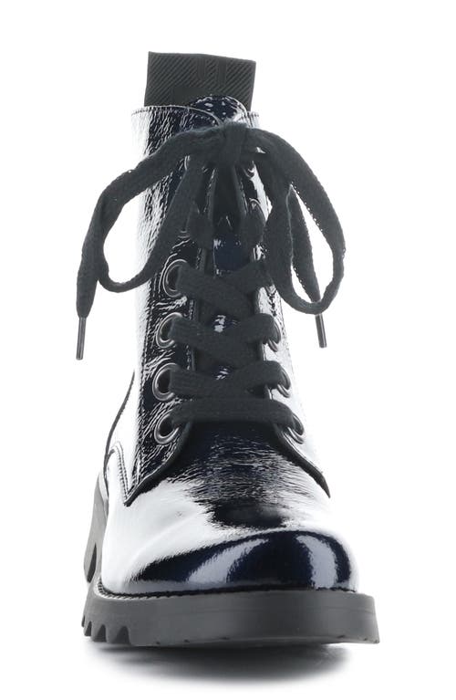 Shop Fly London Ragi Combat Boot In 042 Navy Rock