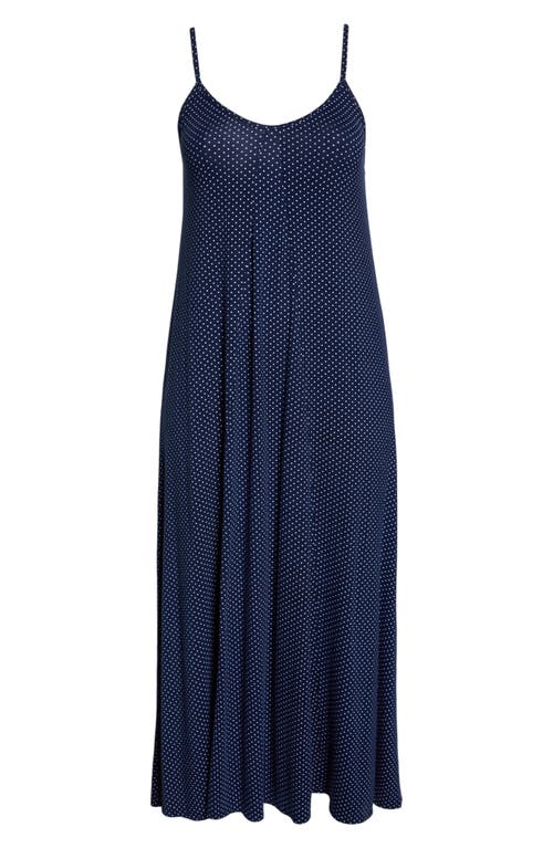 Loveappella Loveapella Maxi Slipdress In Navy/ivory