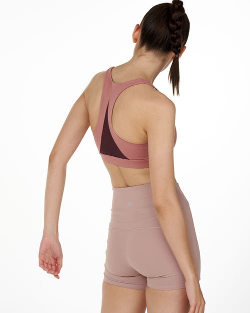 Rebody Active Aim Mesh Silkiflex Lite Bra In Old Rose