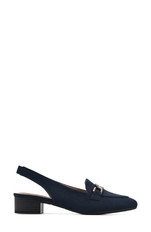 Shop White Mountain Footwear Boreal Slingback Mule In Navy/fabric