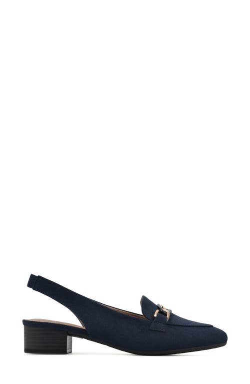 White Mountain Footwear Boreal Slingback Mule In Navy/fabric