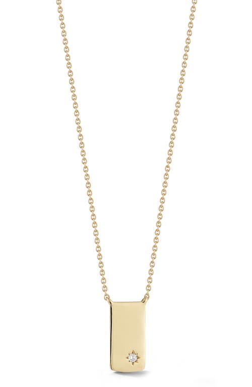 Dana Rebecca Designs Cynthia Rose Diamond Starburst Tag Pendant Necklace in Yellow Gold at Nordstrom, Size 18