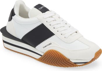 TOM FORD James Mixed Media Low Top Sneaker (Men) | Nordstrom