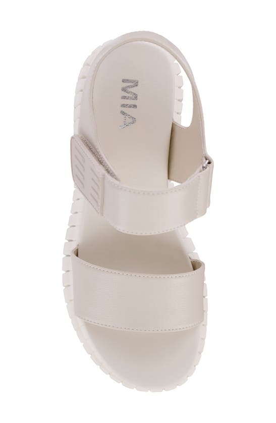 Shop Mia Yuri Platform Wedge Sandal In Ecru