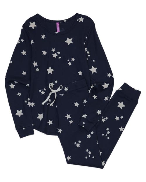 Adore Me Muriel Pajama Long-sleeve Top & Legging Set In Novelty Blue