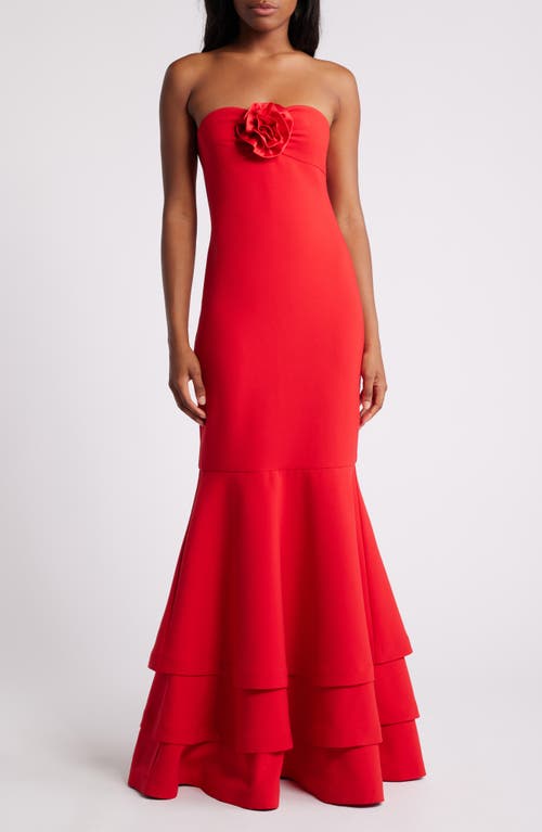 Shop Likely Kayla Strapless Gown In Rumba Red