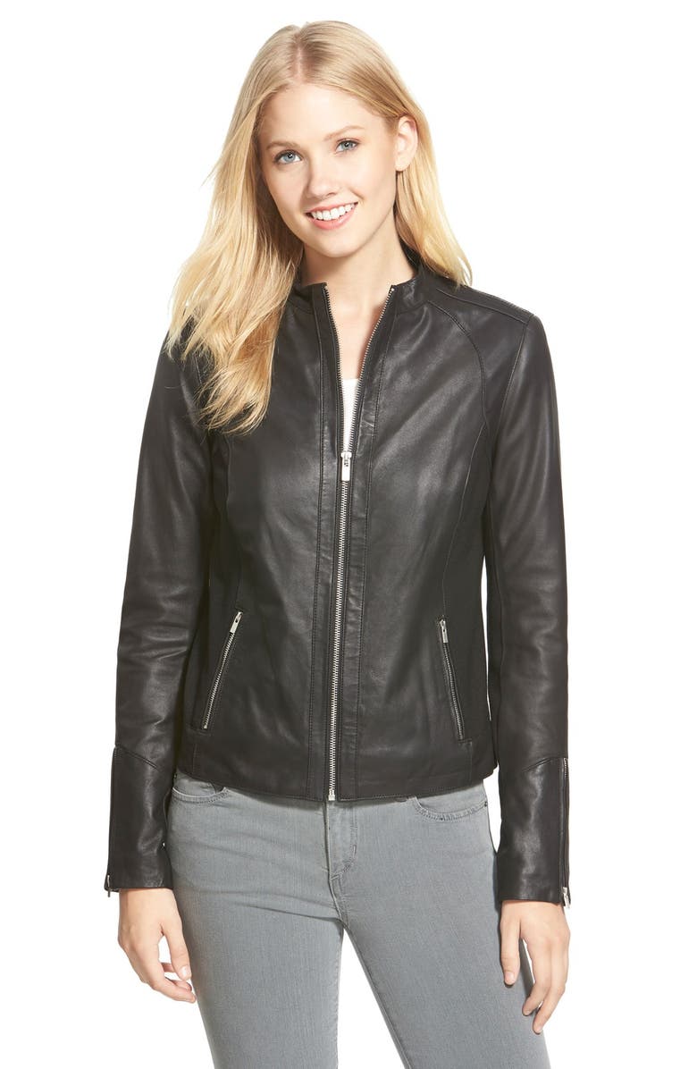 LaMarque Leather & Ponte Biker Jacket | Nordstrom