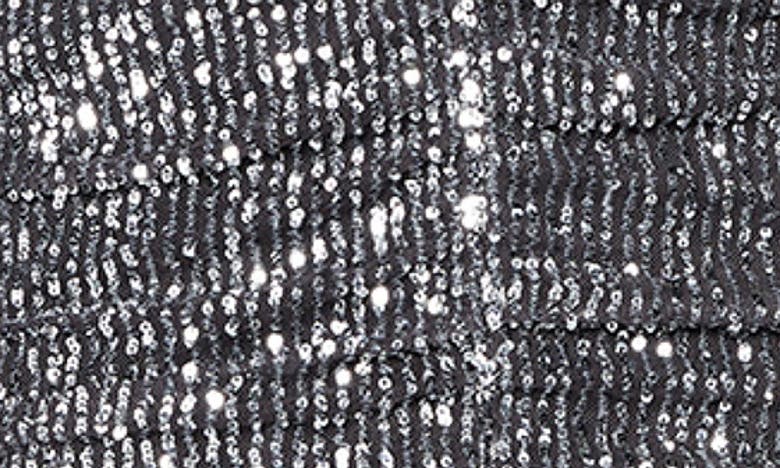 Bardot Onyx Sequin Long Sleeve Minidress In Gunmetal