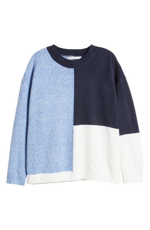 Shop Brave + True Brave+true Harmony Oversize Colorblock Sweater In Blue