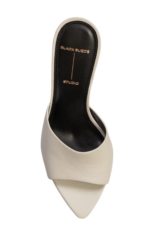 Black Suede Studio Junie Sandal In Coconut Buffed Nappa