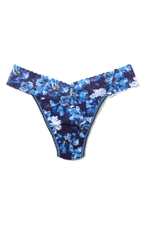 Shop Hanky Panky Print Original Rise Thong In Nightfall Purple