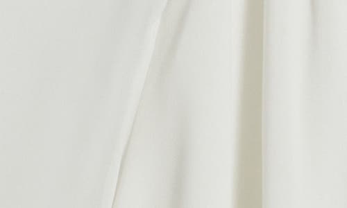 Kobi Halperin Effie Shirred Ruffle Neck Chiffon Top In Ivory
