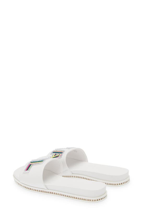 Shop Karl Lagerfeld Paris Jaxine Slide Sandal In Bright White