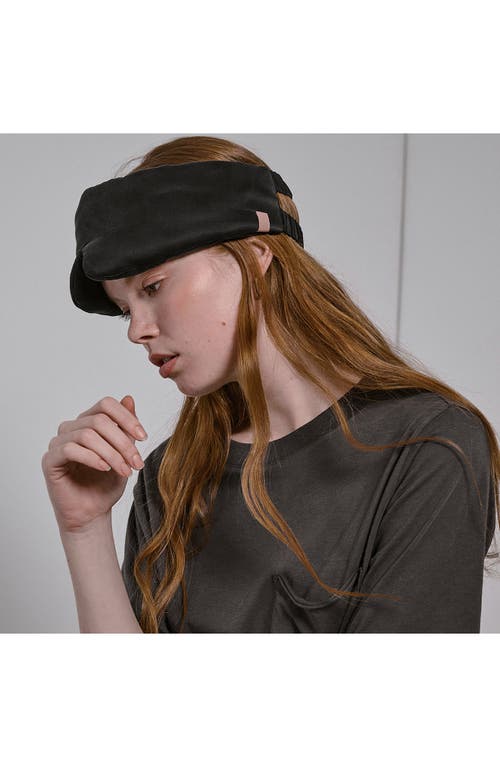 Lunya Washable Silk Weighted Sleep Mask In Immersed Black