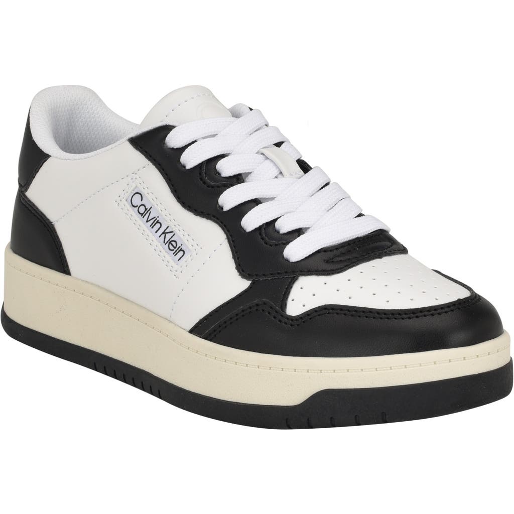 Shop Calvin Klein Rhean Sneaker In White/black Multi