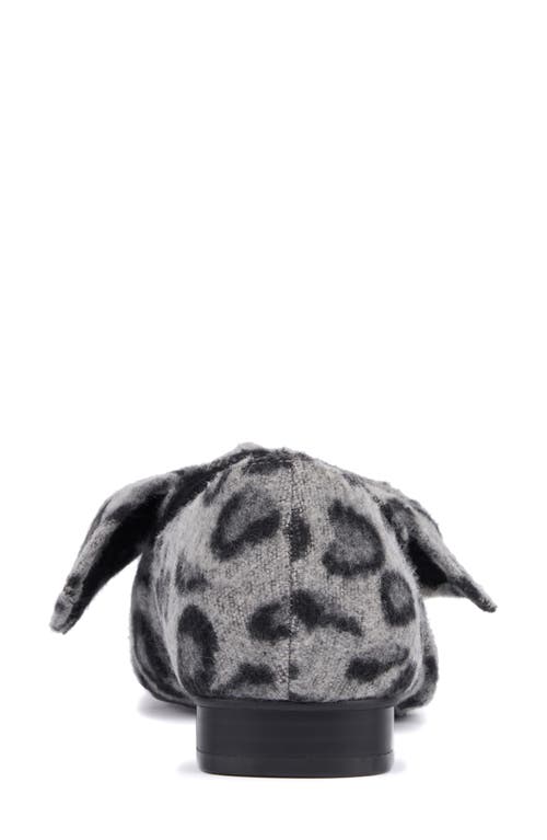 New York And Company Dominica Bow Loafer In Light Grey Leopard